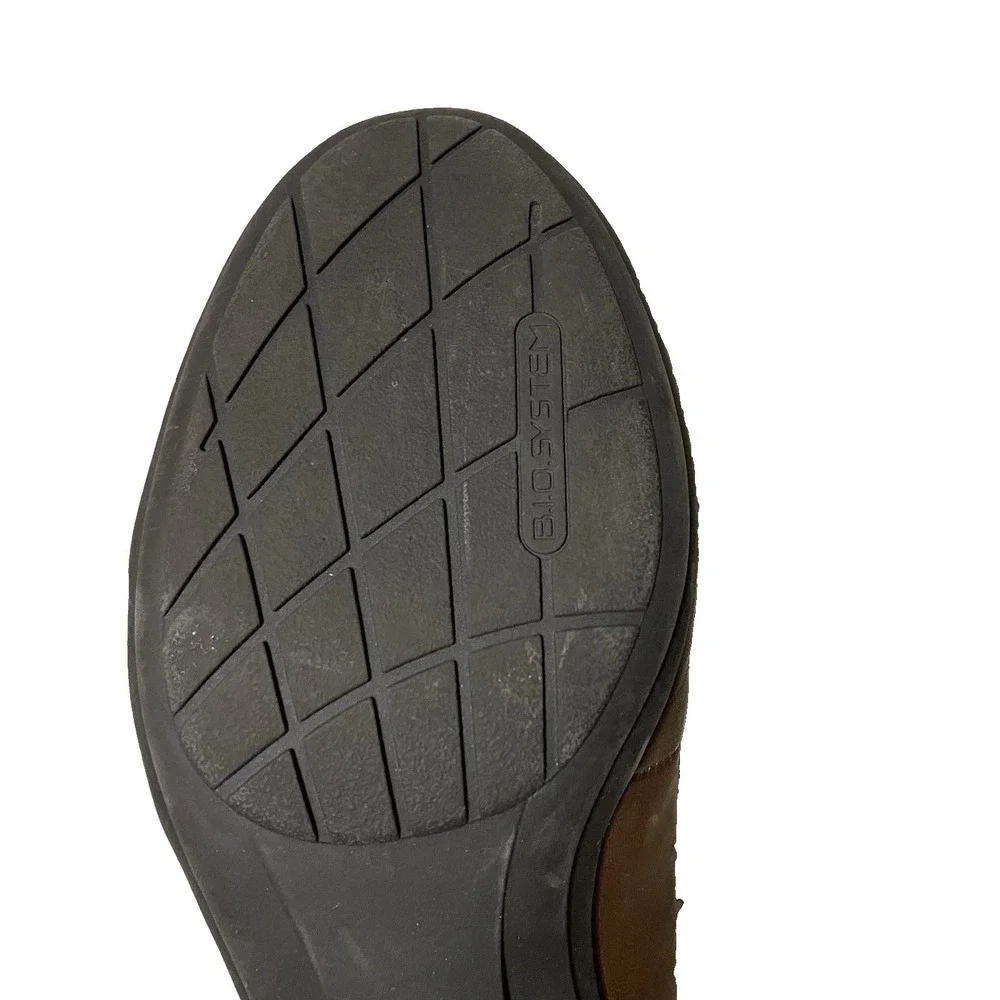 Abeo Mary Jane Pumps 9N EU 39.5 Brown Leather Cross Strap Retro Academia Office